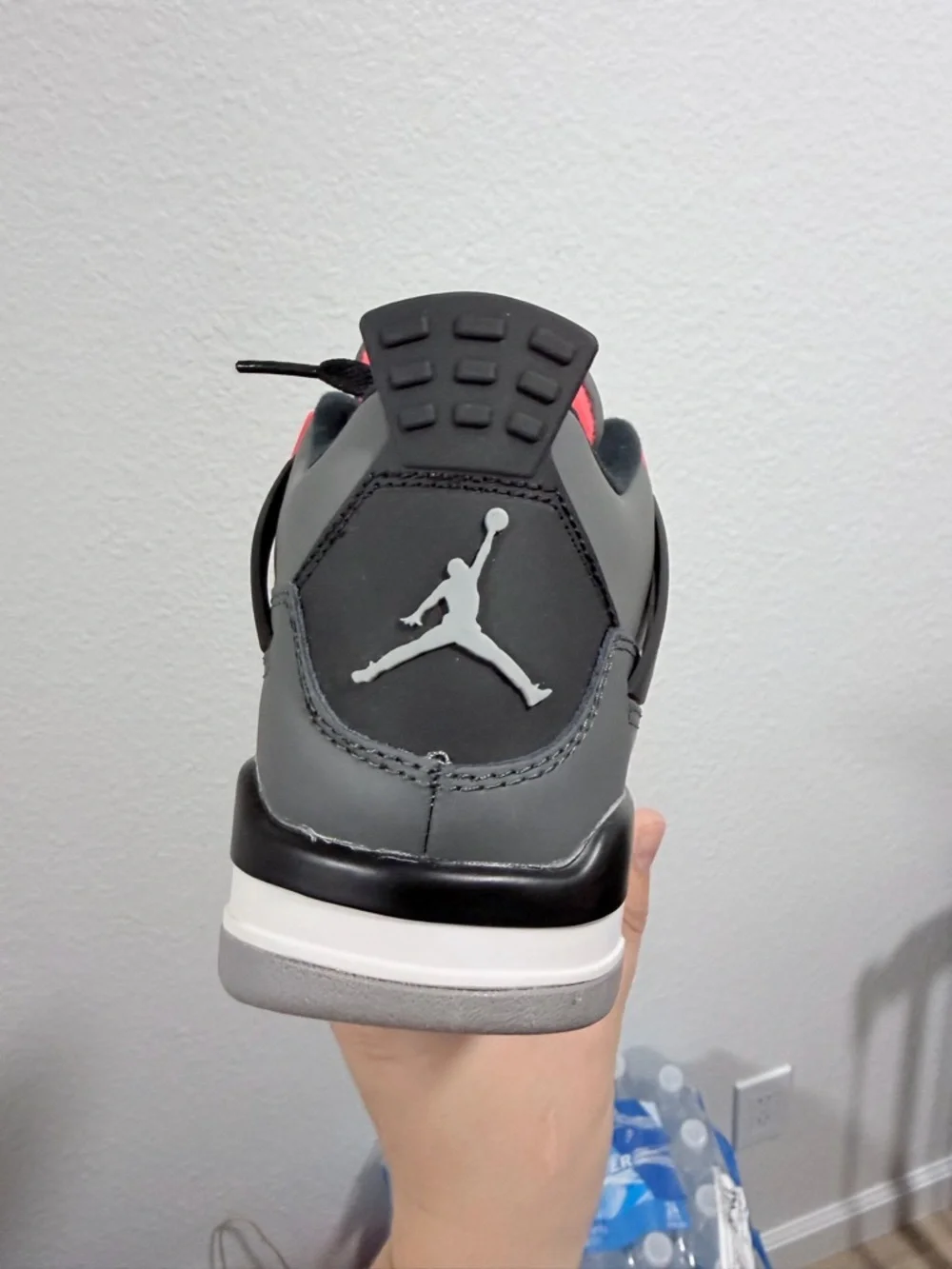 Nike Air Jordan 4 Retro Men’s Shoes - Grey/Black/Infrared